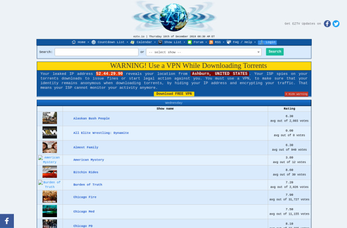 EZTV TV Torrents, EZTV Alternatives 2024 and 100% Working Proxy Sites