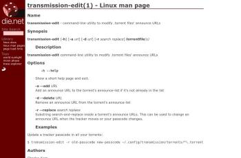 linux.die.net screenshot