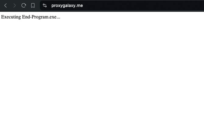 Cryptic message on ProxyGalaxy website